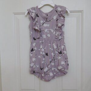 NWT Kyte Baby Cherry Blossom Butterfly Print Bubble Romper sz 18-24 Mos 2t or 3t